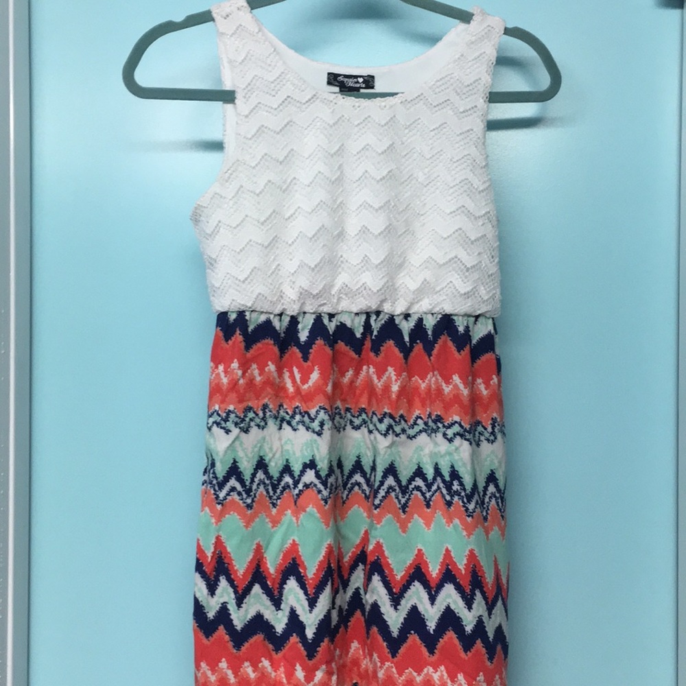 Girls Dress Hi low dress size 16 lace top